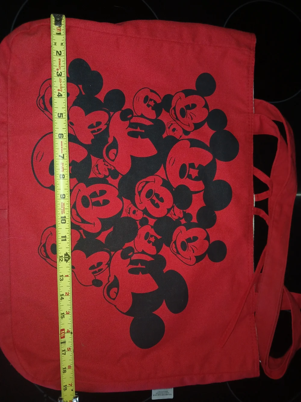 Walt Disney World 1971 Mickey Canvas Tote - Red Straps Reversible